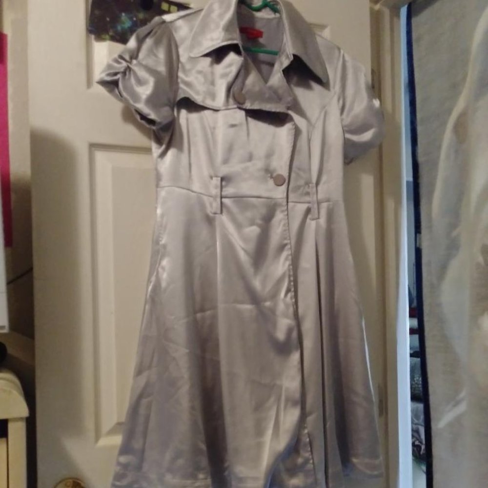 large silver dress